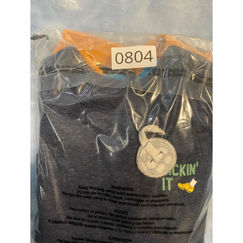 Baby Boy 12M Shirt Bundle Carters Nautica Cat & Jack 4pc Set Orange Blue Grey